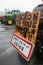 Rodange, France, January 26, 2024 Farmers\\\' demonstration, blocking roads of Rodange, towards Belgium and Brussels in Europe