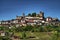 Roddi - View of the town of Roddi, in the Langhe, in Piedmont, surmonted by the castle.