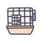 rodent cage color vector doodle simple icon