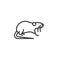 Rodent mouse line icon