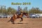 Rodeo 2019 Text - Cowboy Riding A Bucking Bronc Horse At A Country Rodeo