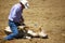 Rodeo Calf Wrestling