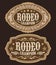 Rodeo Champion Cowboy belt buckle vector design