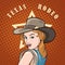 Rodeo Cowgirl with Lasso