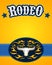 Rodeo Poster vector Design Bull Head emblem.