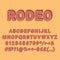 Rodeo vintage 3d vector alphabet set
