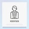 Roentgen thin line icon. X-ray examination. Medical research. Modern vector illustration