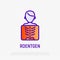 Roentgen thin line icon. X-ray examination. Medical research. Modern vector illustration