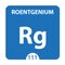 Roentgenium Chemical 111 element of periodic table. Molecule And Communication Background. Roentgenium Chemical Rg, laboratory and