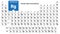 Roentgenium Rg chemical element. Roentgenium Sign with atomic number. Chemical 111 element of periodic table. Periodic Table of