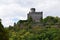 Roes, Germany - 08 16 2022: Burg Pyrmont seen from the bridge