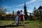 Rogoz, Romania, October 12th, 2019, Portraiture of young girls wearing traditional in Maramures with long horn bucium