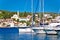 Rogoznica sailboats in harbor and waterfront architecture