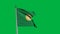 Rohingya burgee flag waving, green background