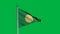 Rohingya Fanion flag waving on green background.