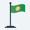 Rohingya Flag Isolated on White Background - Table Flag, Vector Illustration.