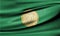 Rohingya flag waving in the wind, Close-up.