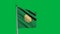 Rohingya Waving Flag on Wind on Green Screen or Chroma Key background. 1920 x 1080 Animation