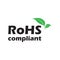 ROHS compliant sign with green leaf, vector illustration