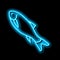 rohu fish neon glow icon illustration