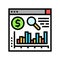 roi increase color icon vector illustration