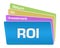 ROI - Return On Investment Text Colorful Squares Stack