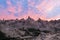 Roky mountain range Cerro Cathedral at sunrise
