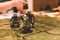 Role playing game miniature and models, close