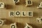 Role word from wooden blocks