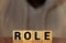Role Word Written In Wooden Cube