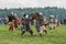 Roleplay - reconstruction of old Slavic battle on the festival of historical clubs in the Kaluga region of Russia.