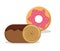 Roll bread donut dessert food design