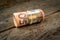 Roll of fifty euro banknotes