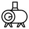Roll furnace icon outline vector. Industrial stove