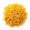 a roll of fusilli pasta on a white background