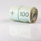 Roll of one hundred polish zloty