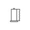 Roll paper towels outline icon