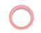 Roll of pink adhesive tape on white background, top view