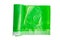 Roll of plastic bags for household waste. Garbage and rubbish bags of green color on white background isolated