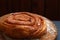 Roll puff pastry with raisins