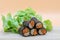 Roll salad appetizer Asia clean cuisine diet