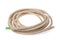 A roll of sturdy rope material. Twisted into a circle.