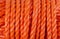 Roll texture of red nylon rope