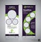 Roll up banner design template, vertical, abstract background, pull up design, modern x-banner, rectangle size.