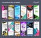Roll Up Banner template Collection, stand template vector