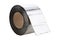 Roll of wide mounting metallized tape for sealing joints of roofs, resin and rubber, on a white background