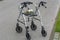 Rollator walker with grave candle