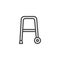 Rollator walker line icon