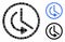 Rollback time Composition Icon of Circle Dots