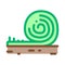 Rolled artificial turf icon vector outline illustration